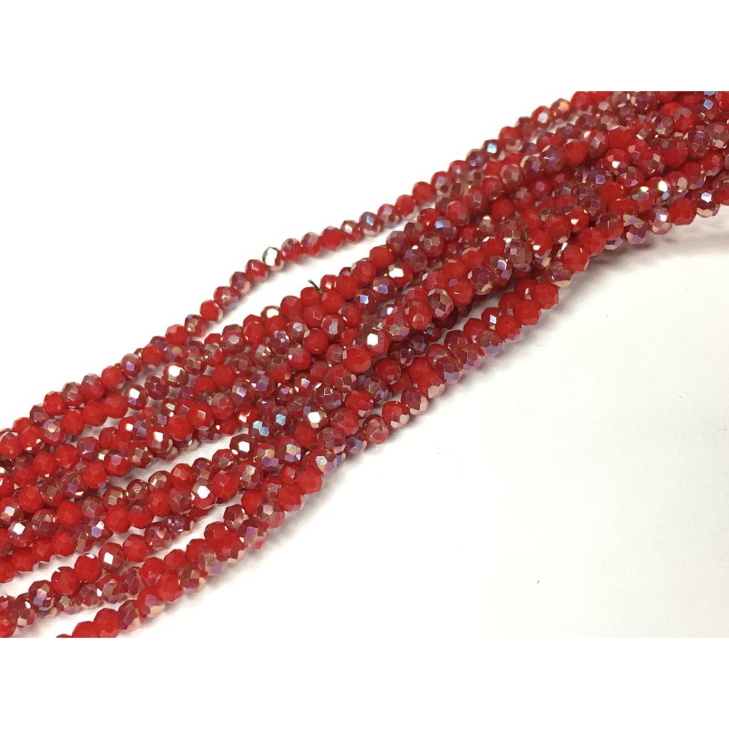 CRISTAL RONDEL ROJO SANGRE TORNASOL 2MM