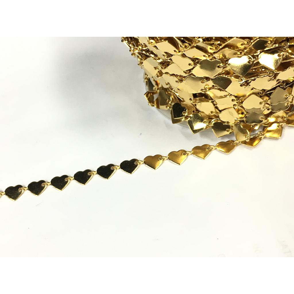 CADENA DE ACERO CORAZONES