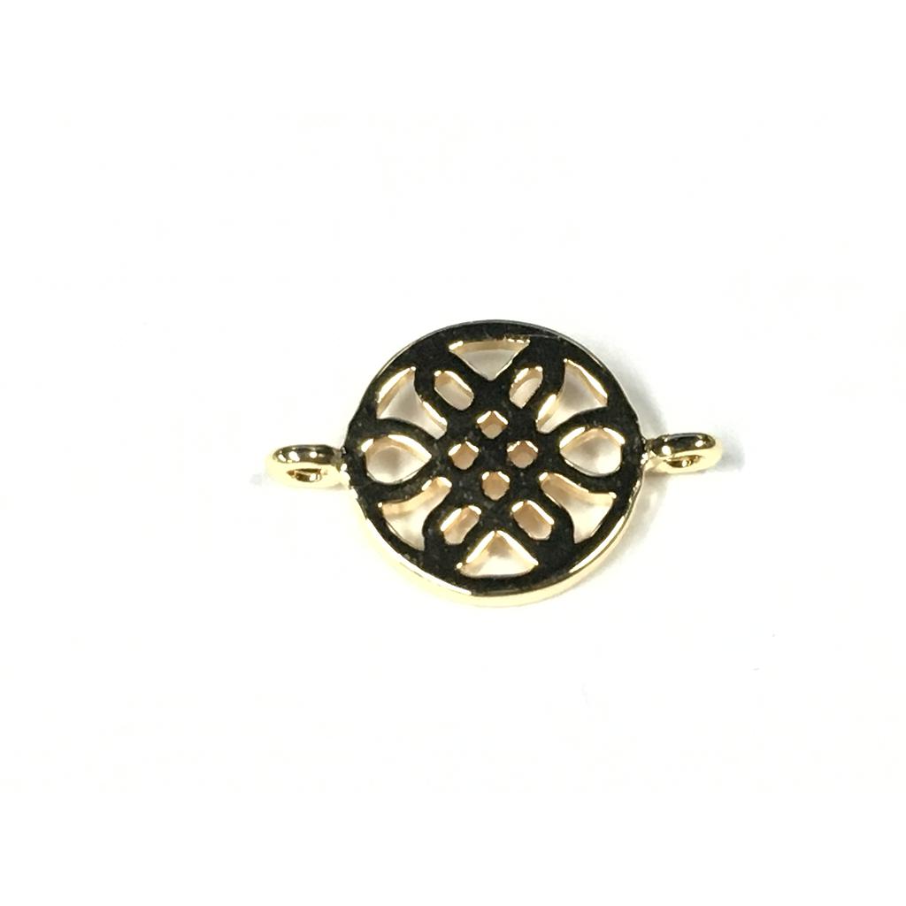 DIJE FLOR 12MM ELECTROENCHAPADO