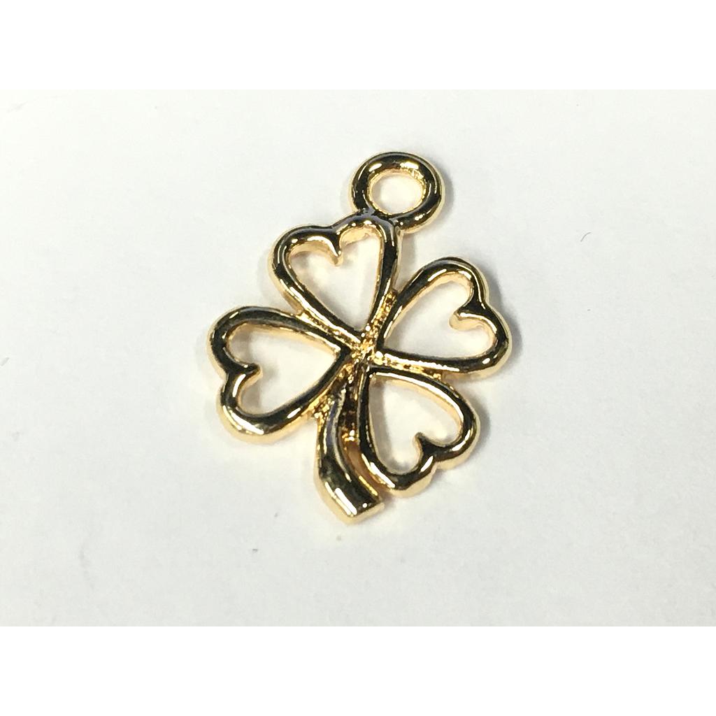 DIJE TREBOL 15MM ELECTROENCHAPADO