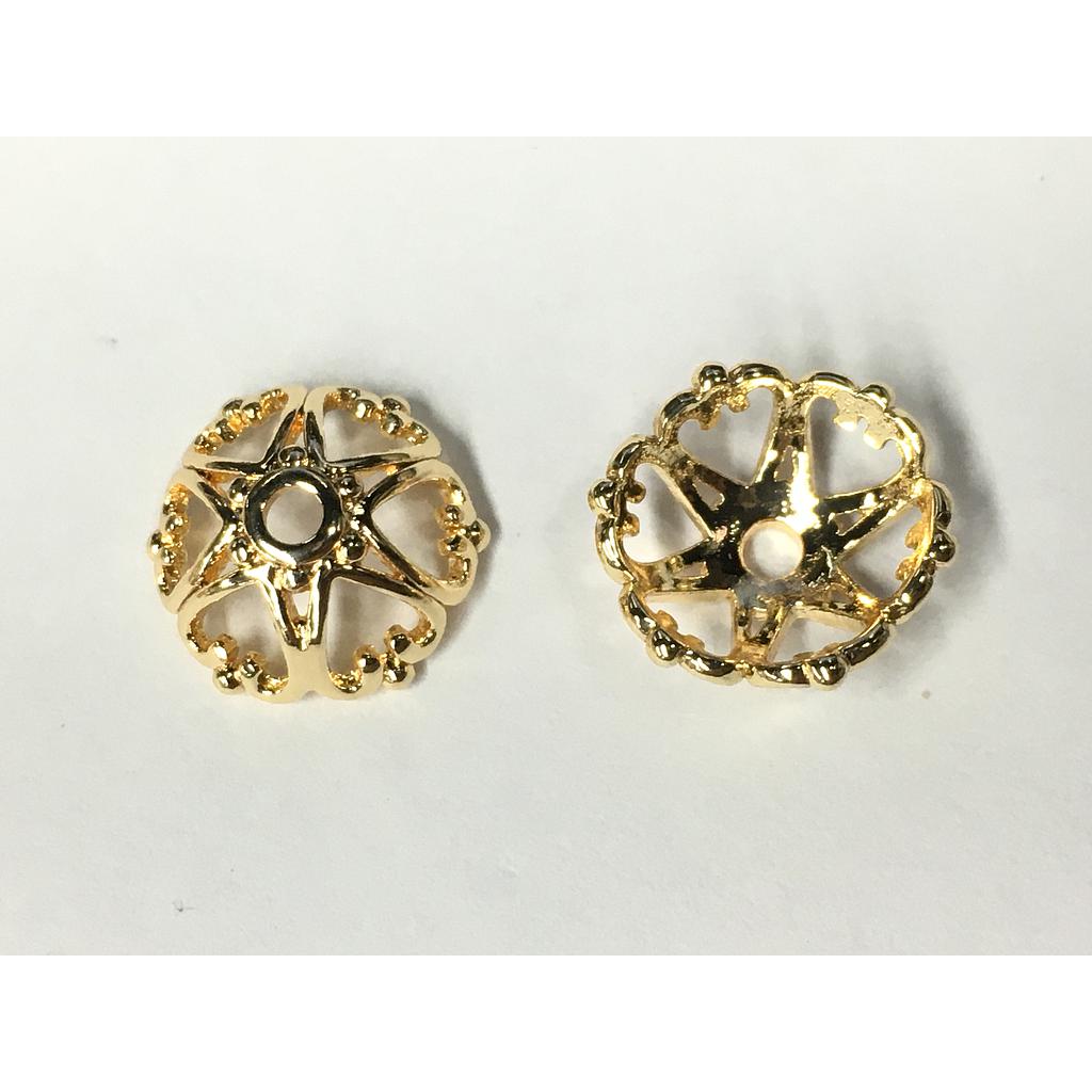 CUBRE PERLAS 11MM ELECTROENCHAPADO