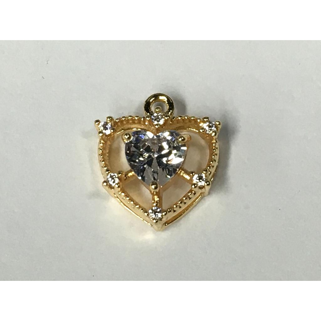 DIJE CORAZON 12X10MM ELECTROENCHAPADO