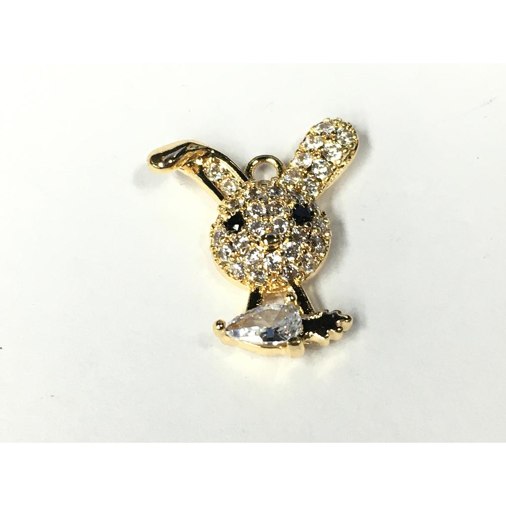 DIJE CONEJO 18MM ELECTROENCHAPADO