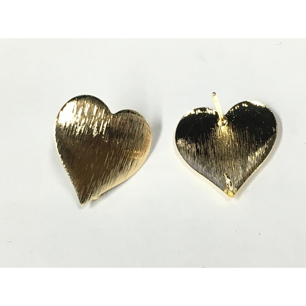 PATENTES DE CORAZON 20X20MM ELECTROENCHAPADO