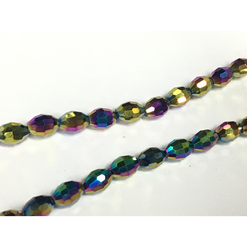 CRISTAL ARROZ MULTICOLOR 6X8MM