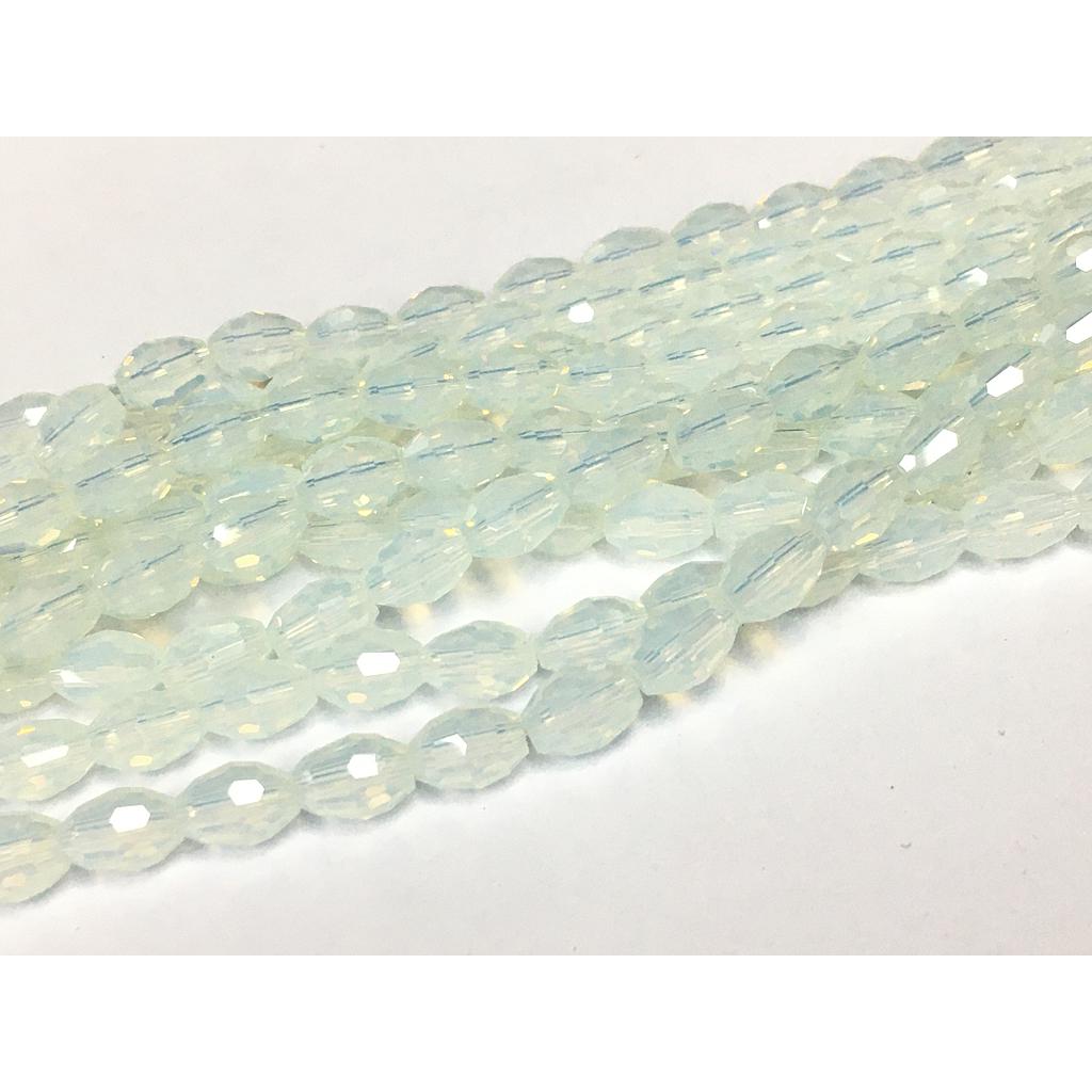 CRISTAL DE ARROZ 6X8MM BLANCO OPALO