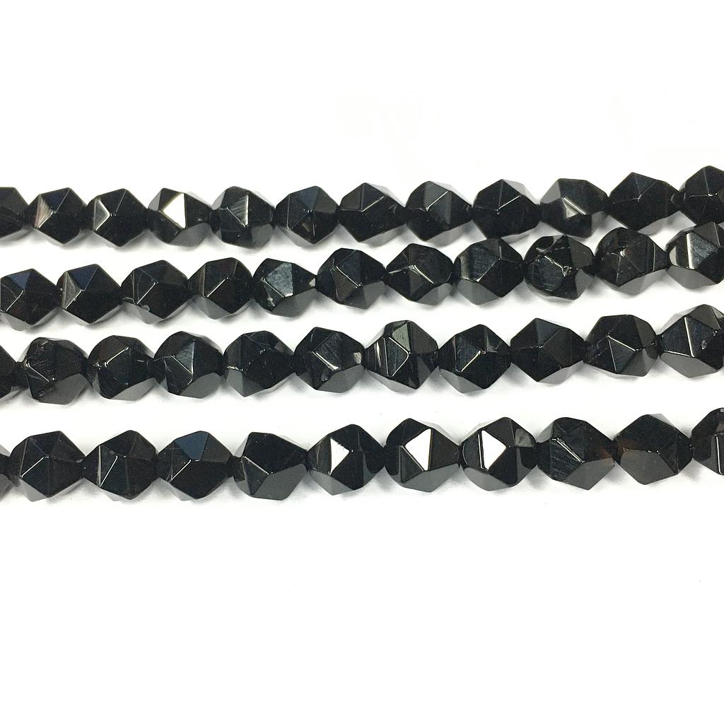 PIEDRA AGATA NEGRA FACETADA 8MM