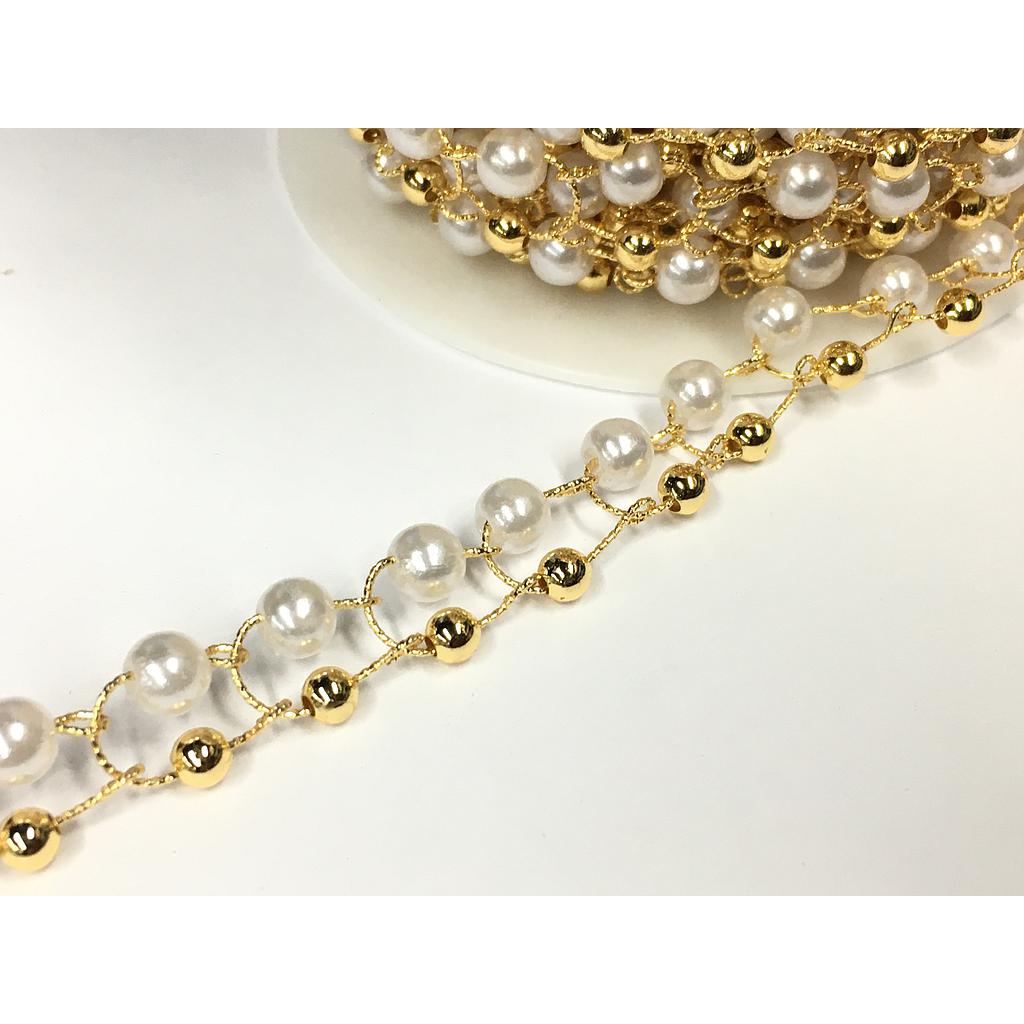 CADENA ELECTROENCHAPADO PERLA Y SEPARADOR