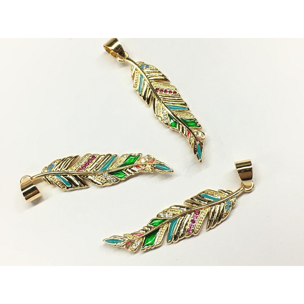 DIJE HOJA MICROCIRCONIA