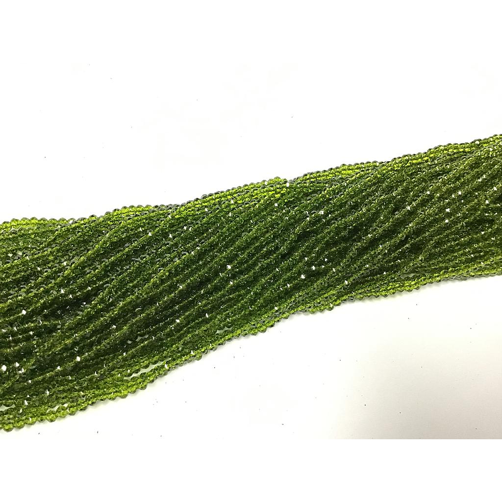 CRISTAL RONDEL VERDE OLIVO 3MM