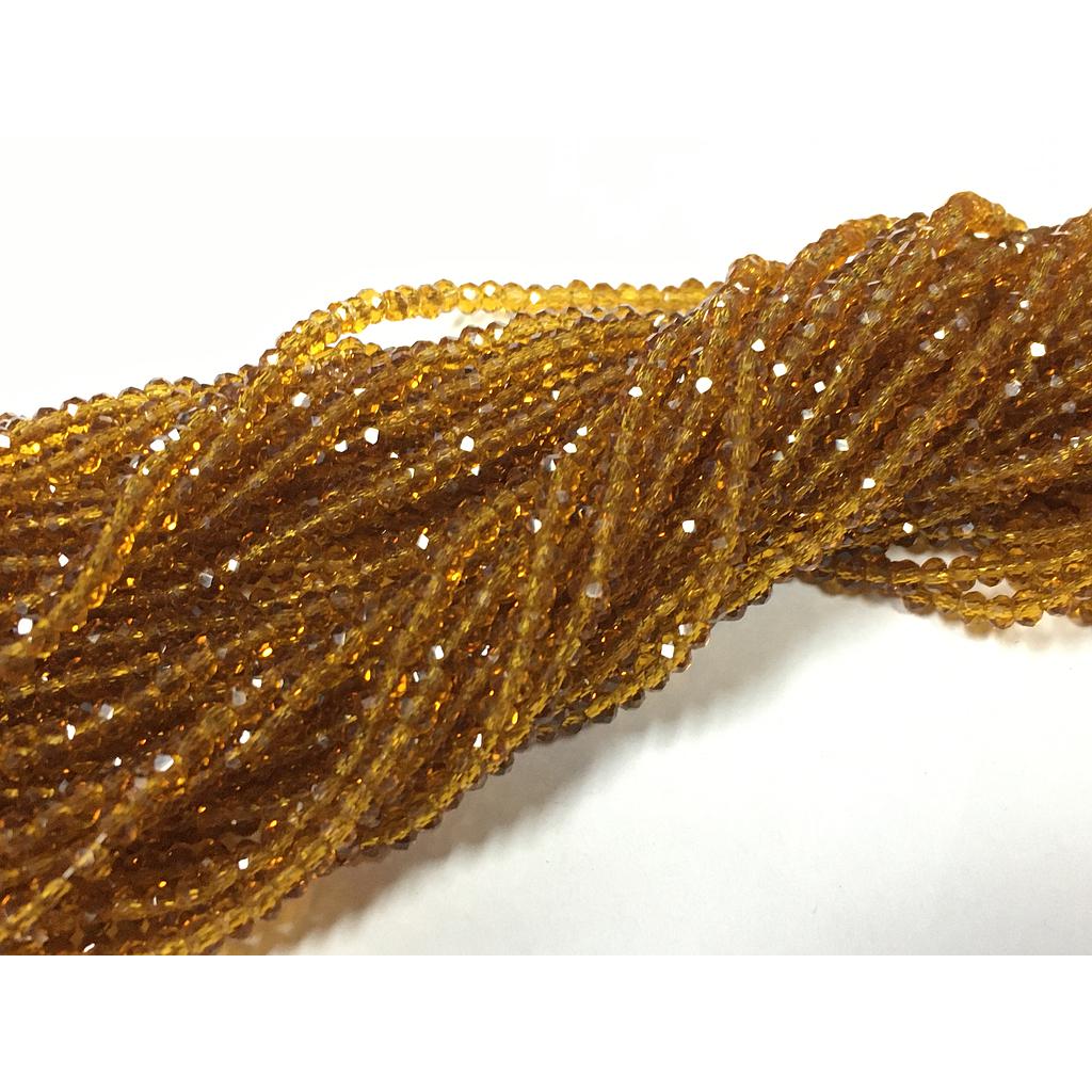 CRISTAL RONDEL MARRON CINNAMON 2MM