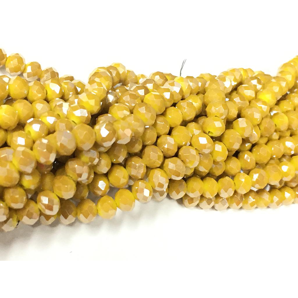 CRISTAL RONDEL AMARILLO MOSTAZA 6MM