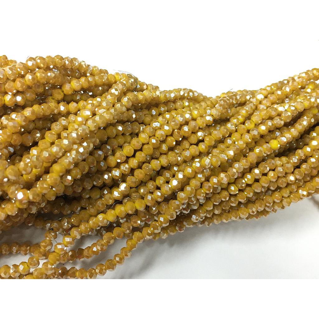 CRISTAL RONDEL AMARILLO MOSTAZA 3MM