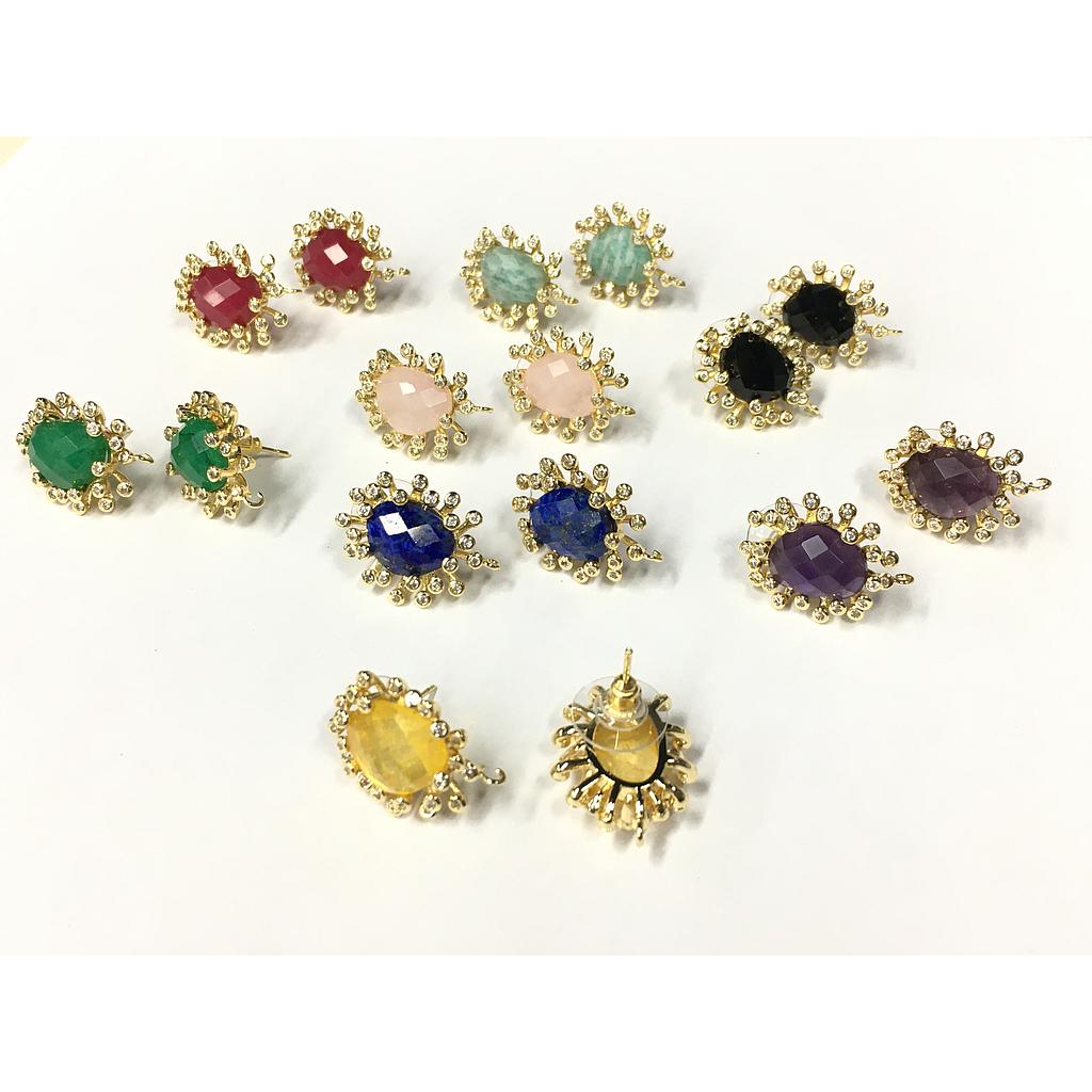 PATENTE CON PIEDRAS Y CRISTALES MICROCIRCONIA