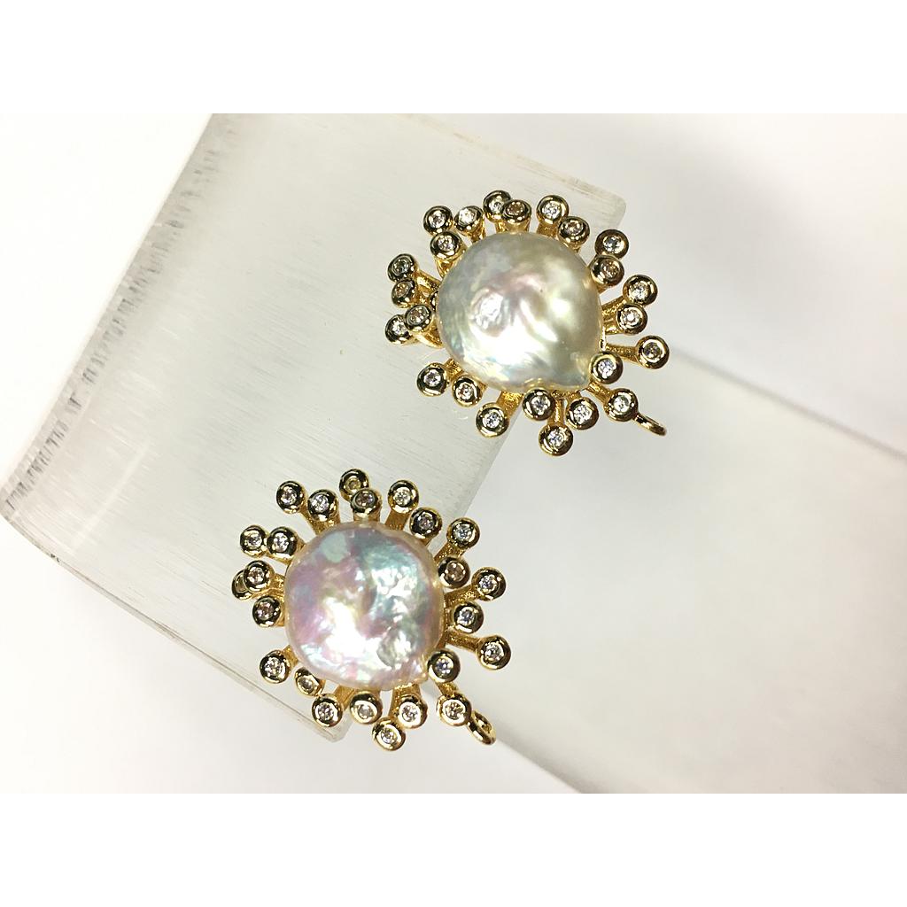 PATENTE PERLA BARROCA CON CRISTALES