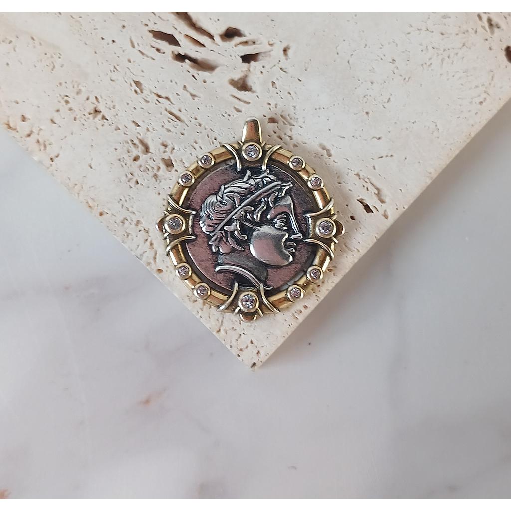 DIJE DE MONEDA MICROCIRCONIA 29MM