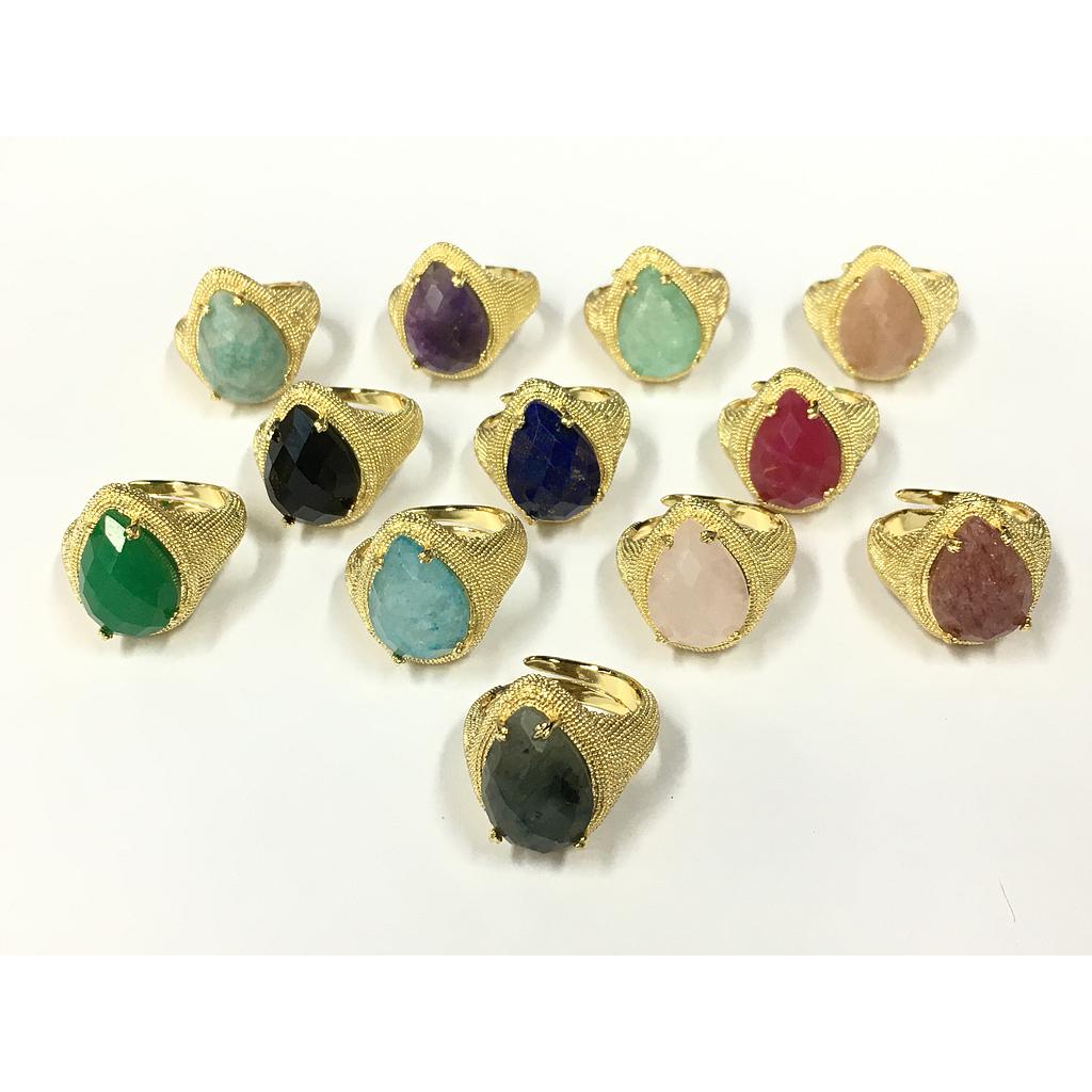 ANILLO AJUSTABLE CON PIEDRA ENGARZADA