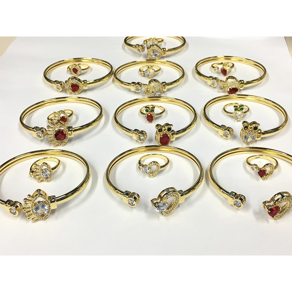 BRAZALETE CON ANILLO MICROCIRCONIA