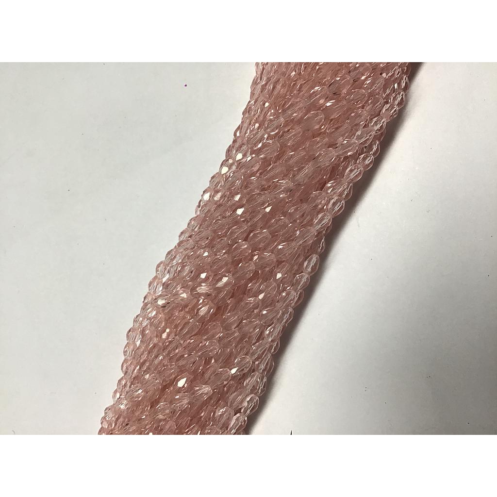 CRISTAL DE GOTA 3X5MM ROSADO FLAMINGO