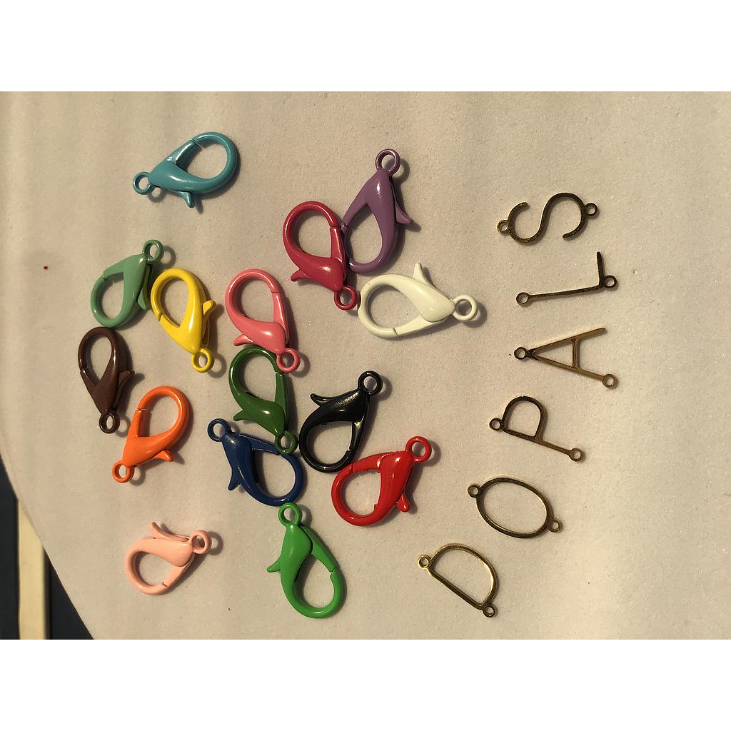 BROCHE PERICO DE ENAMEL 20MM 15 PCS