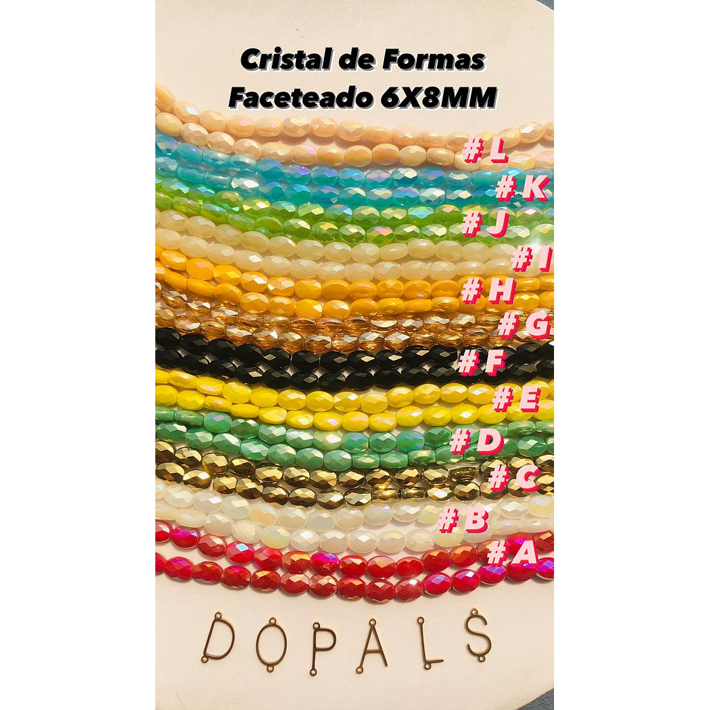 CRISTAL DE FORMAS FACETEADO 6X8MM