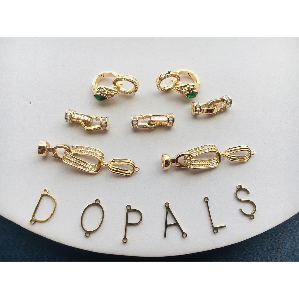 BROCHES VARIOS DE ELECTROENCHAPADO Y CIRCONIA