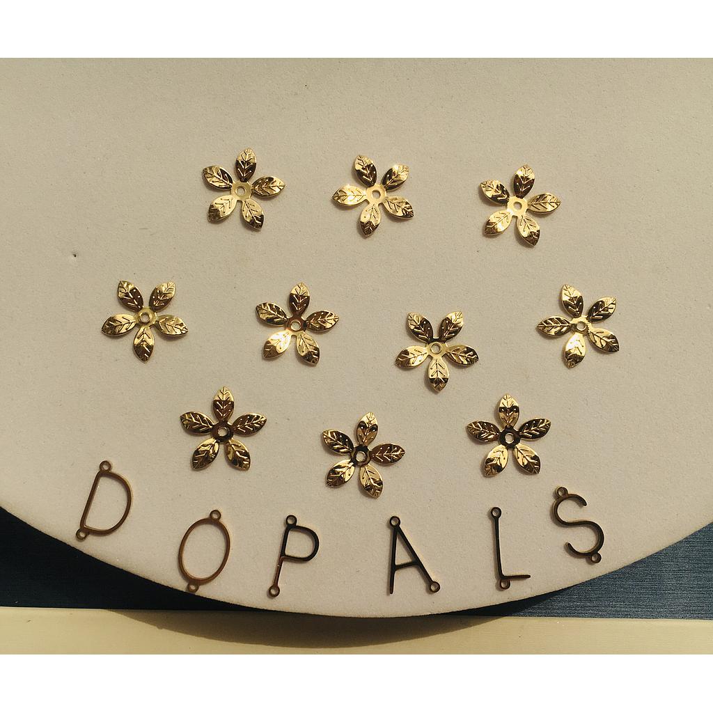 DIJE DE FLOR 16MM ELECTROENCHAPADO