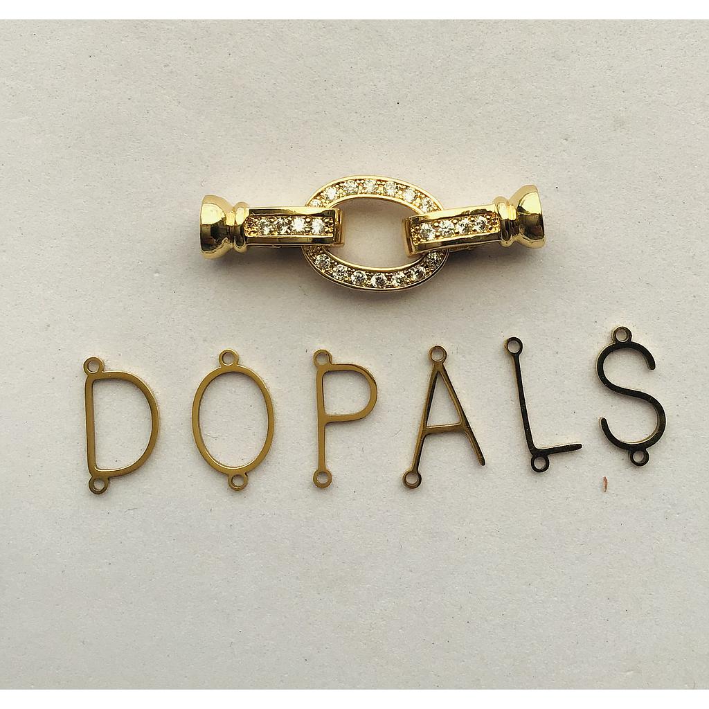 BROCHE DESMONTABLE CON CIRCONES DE ELECTROENCHAPADO