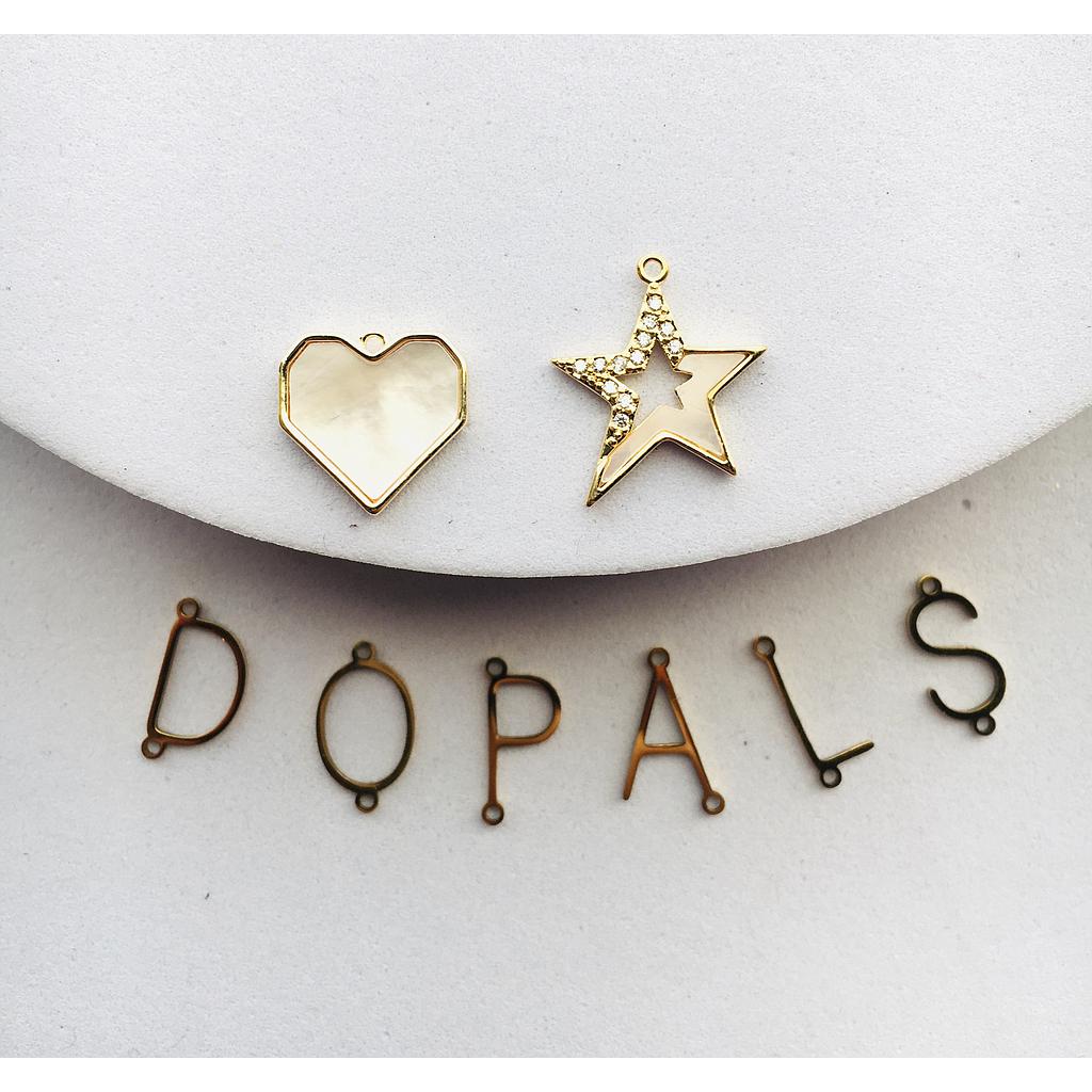 DIJES VARIOS CON CONCHA NACAR DE ELECTROENCHAPADO