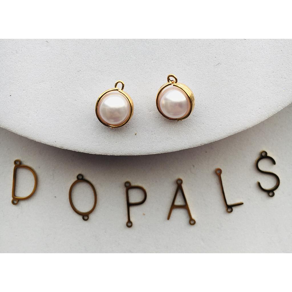 DIJE DE PERLA ELECTROENCHAPADO