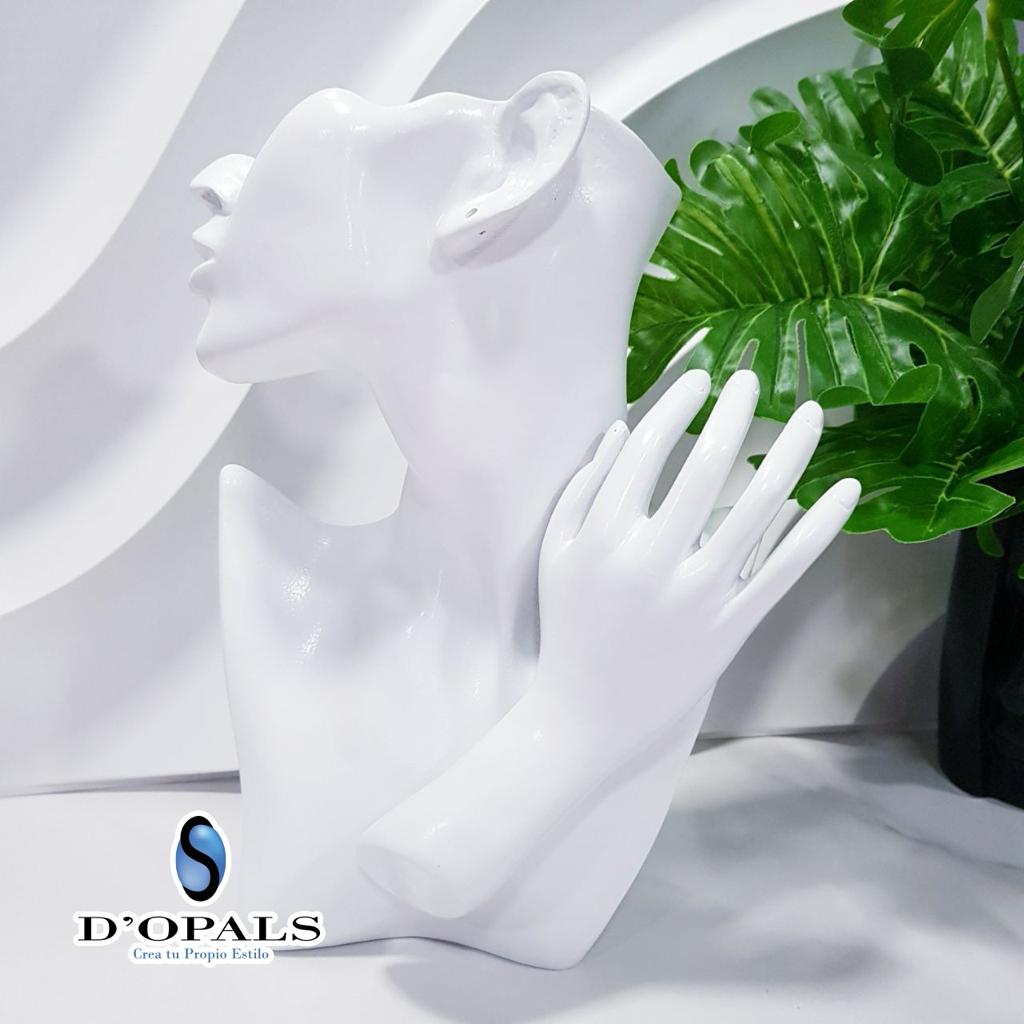 EXHIBIDOR SILUETA DE MUJER CON MANO 28X19CM