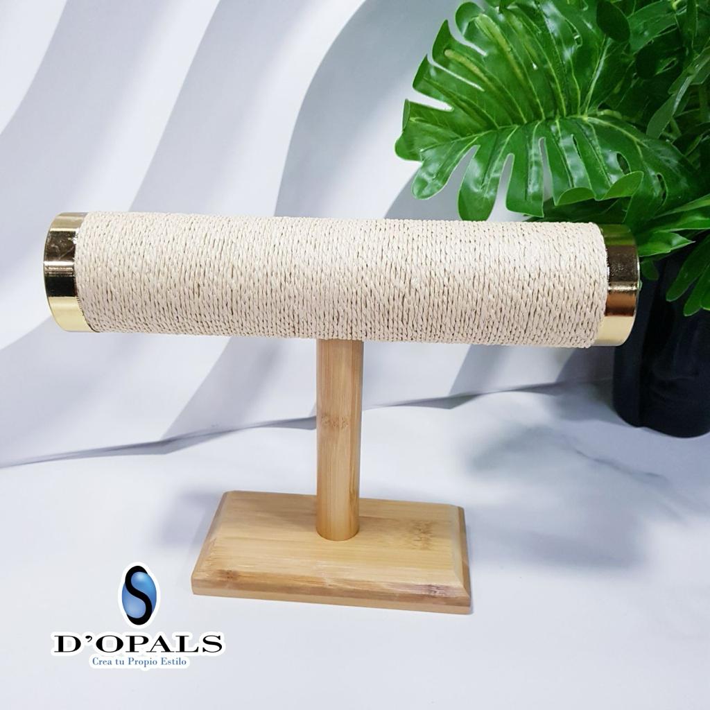 EXHIBIDOR PARA PULSERA DE MADERA 1 NIVEL