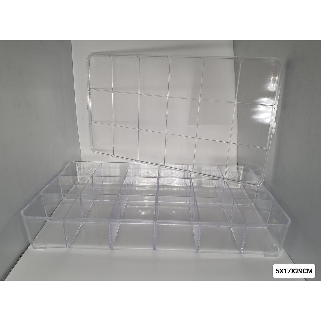 CAJA ORGANIZADORA 18 DEPOSITOS 5X17X29CM