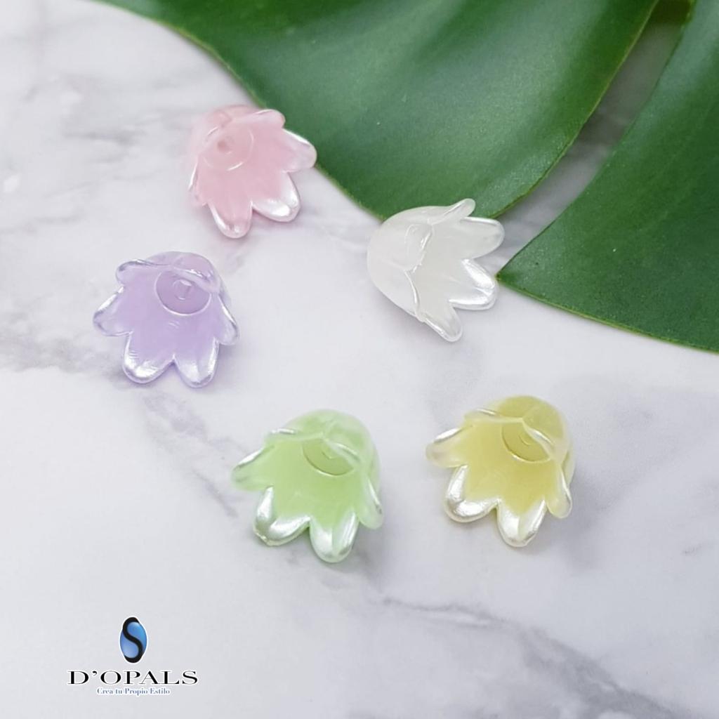 FLOR ACRILICA CASQUITO 11X9MM PAQUETE