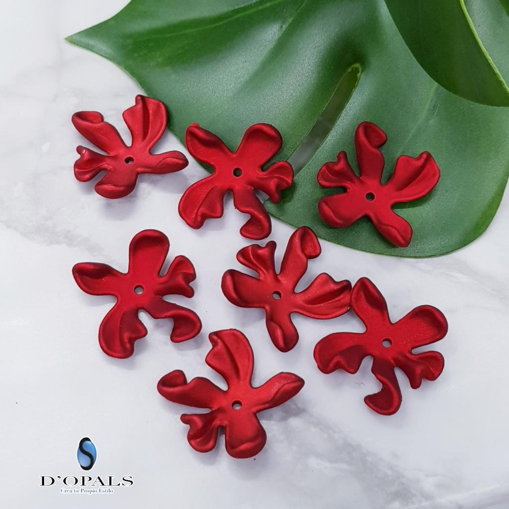 FLORES ACRILICAS ROJAS 4PCS