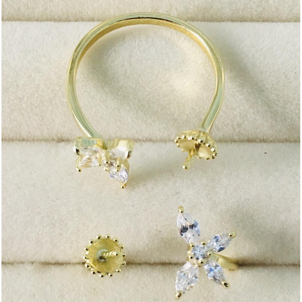 ANILLO AJUSTABLE DE PLATA 925 PARA PEGAR PERLA