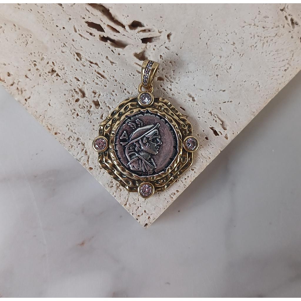 DIJE DE MONEDA MICROCIRCONIA 28MM