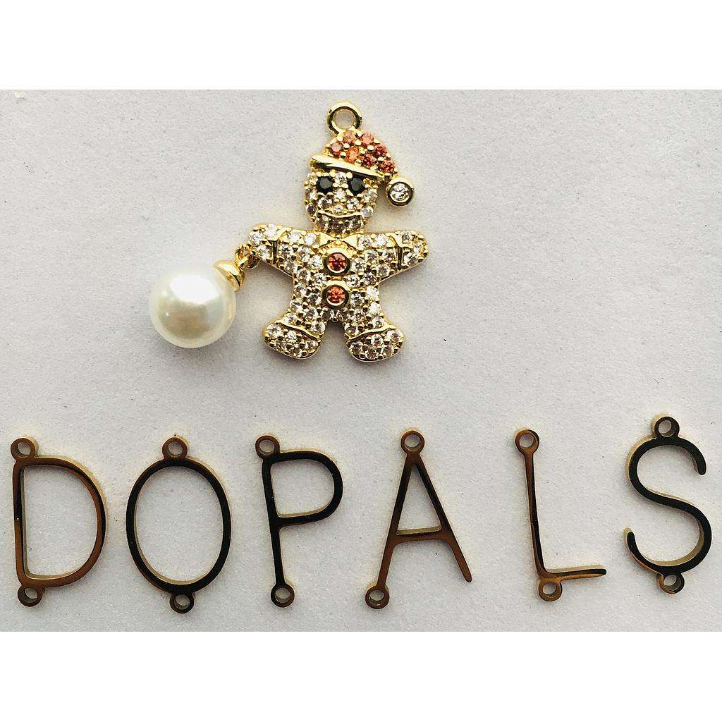 DIJE GALLETA DE JENGIBRE MICROCIRCONIA