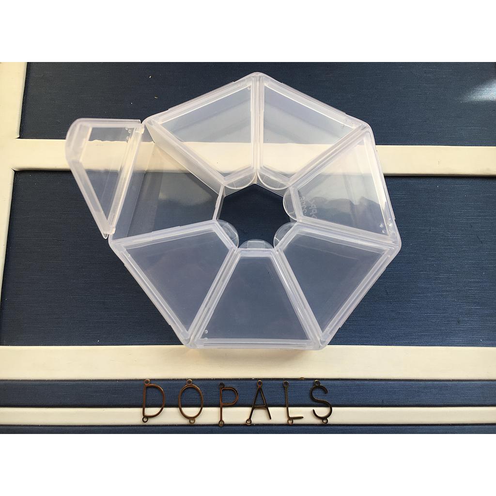 CAJA ORGANIZADOR HEXAGONO 7 DEPOSITOS