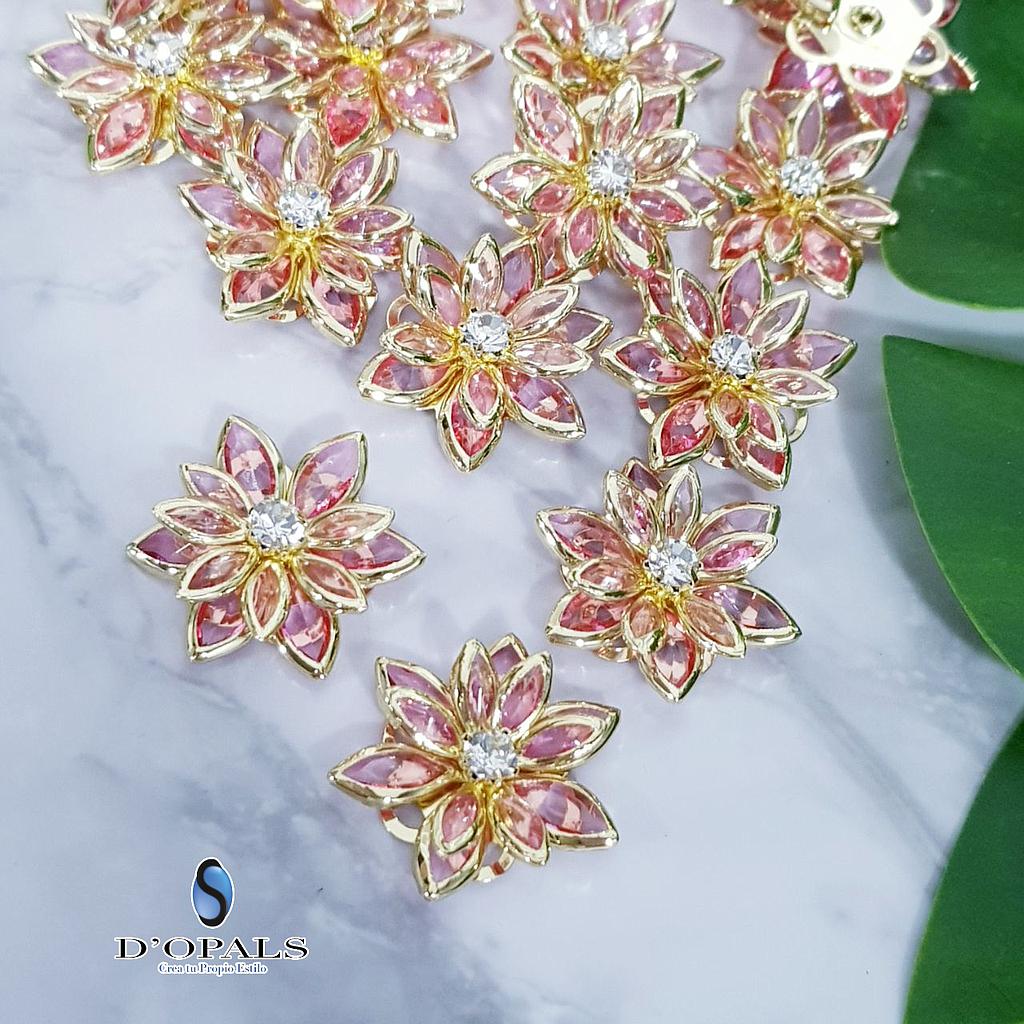 FLOR ACRILICA CON CRISTAL14MM