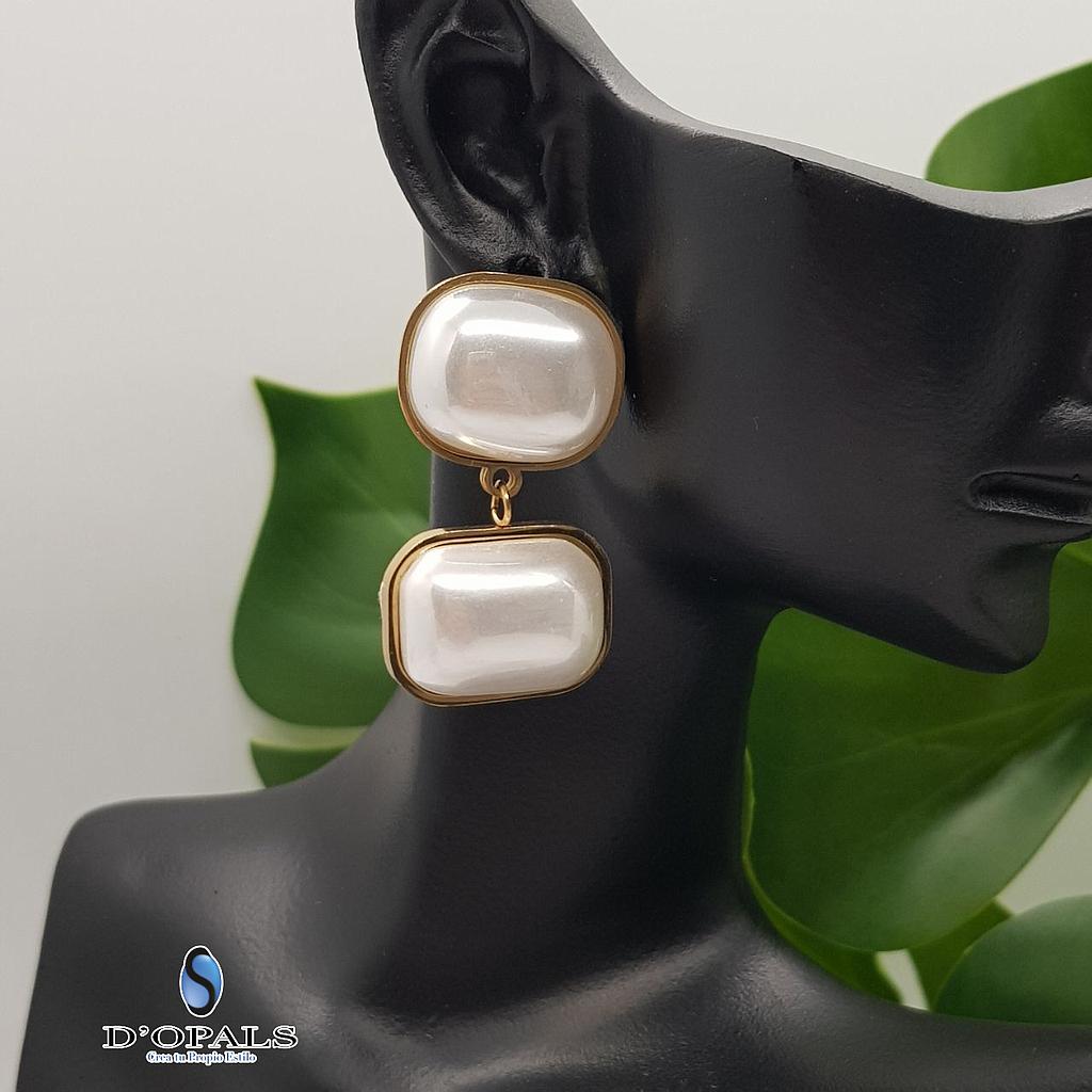 PATENTES DE ACERO CON PERLA