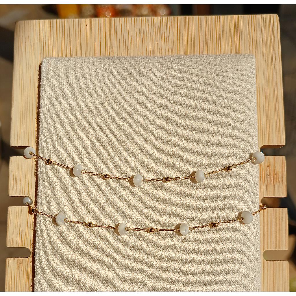 CADENA ACERO CON CONCHA NACAR