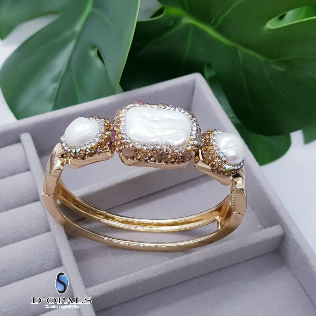 BRAZALETE CON PERLA BARROCA DE DRUZY