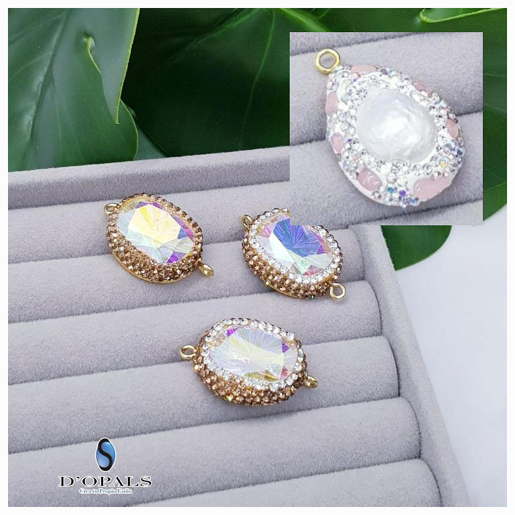 DIJES CON PERLA Y CRISTAL DE DRUZY