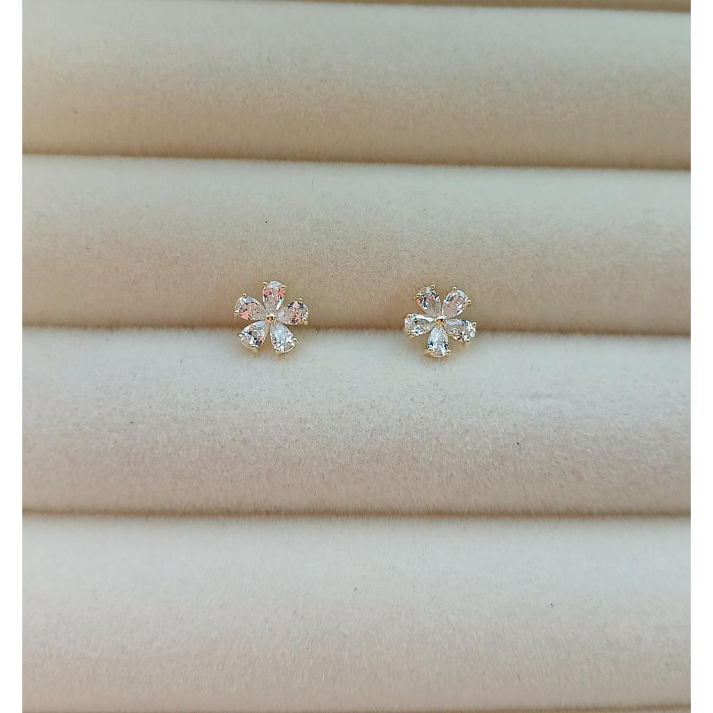 ARETE DE FLOR PLATA 925