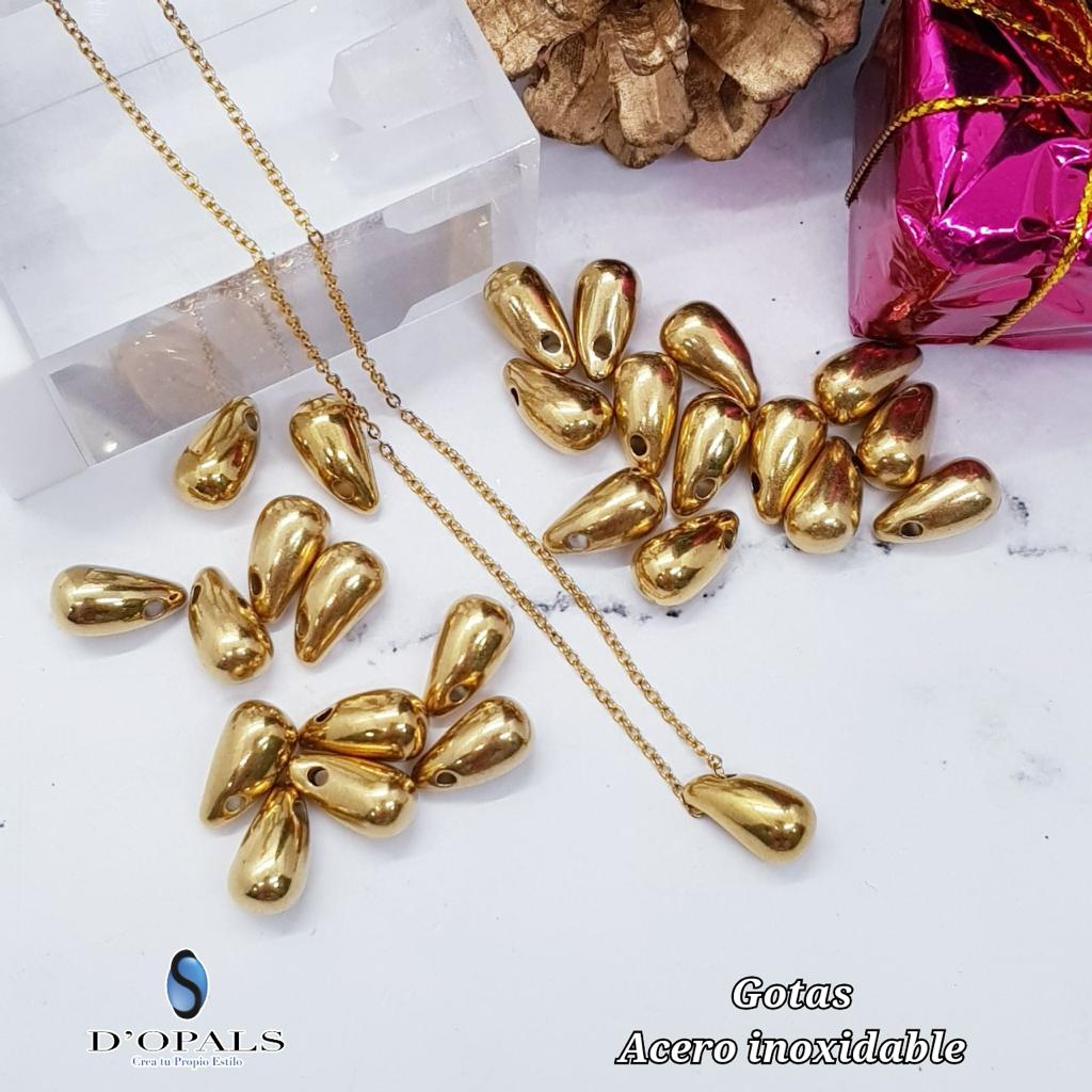 DIJE DE GOTA ACERO INOXIDABLE 12MM