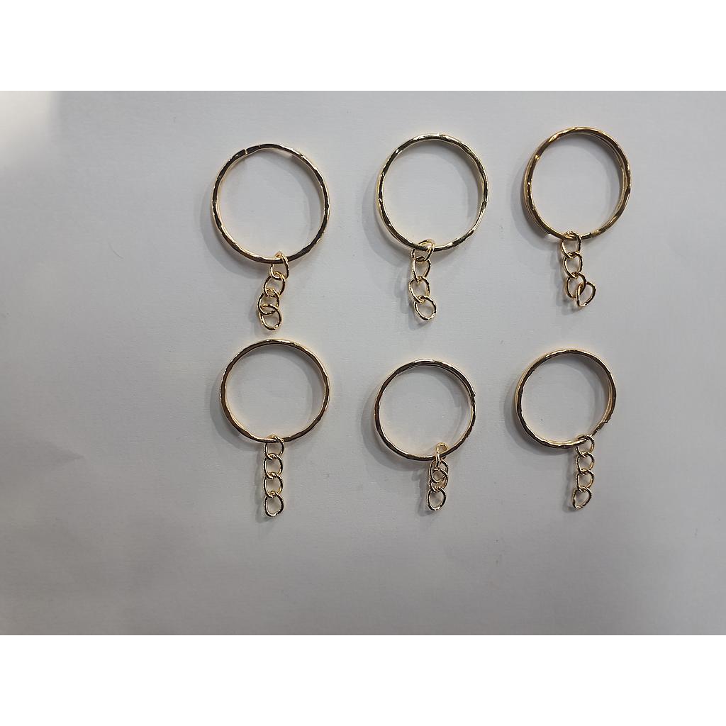 ARGOLLAS PARA LLAVERO DORADAS 1.5X25MM 100PCS