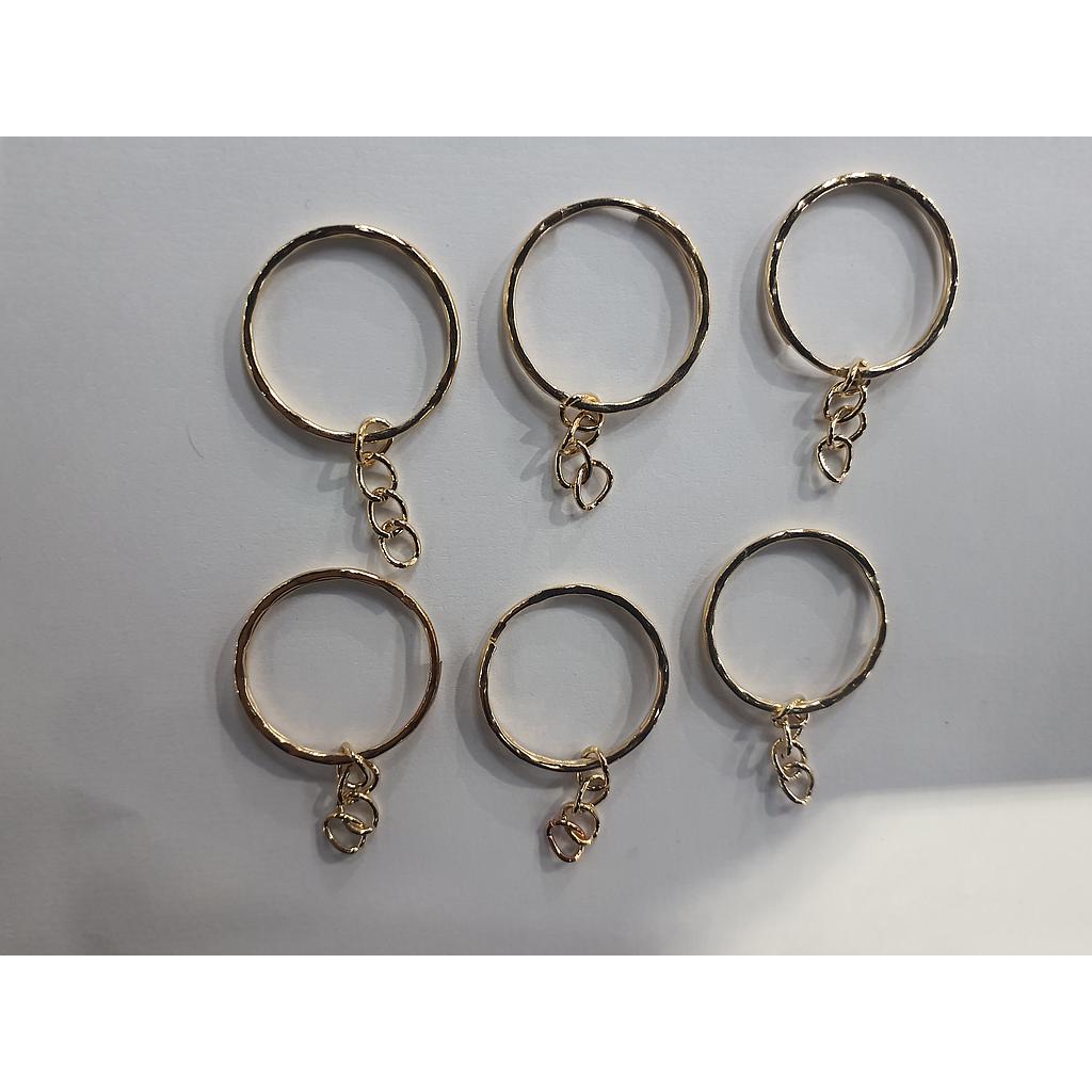 ARGOLLAS PARA LLAVERO DORADAS 1.5X25MM 30PCS