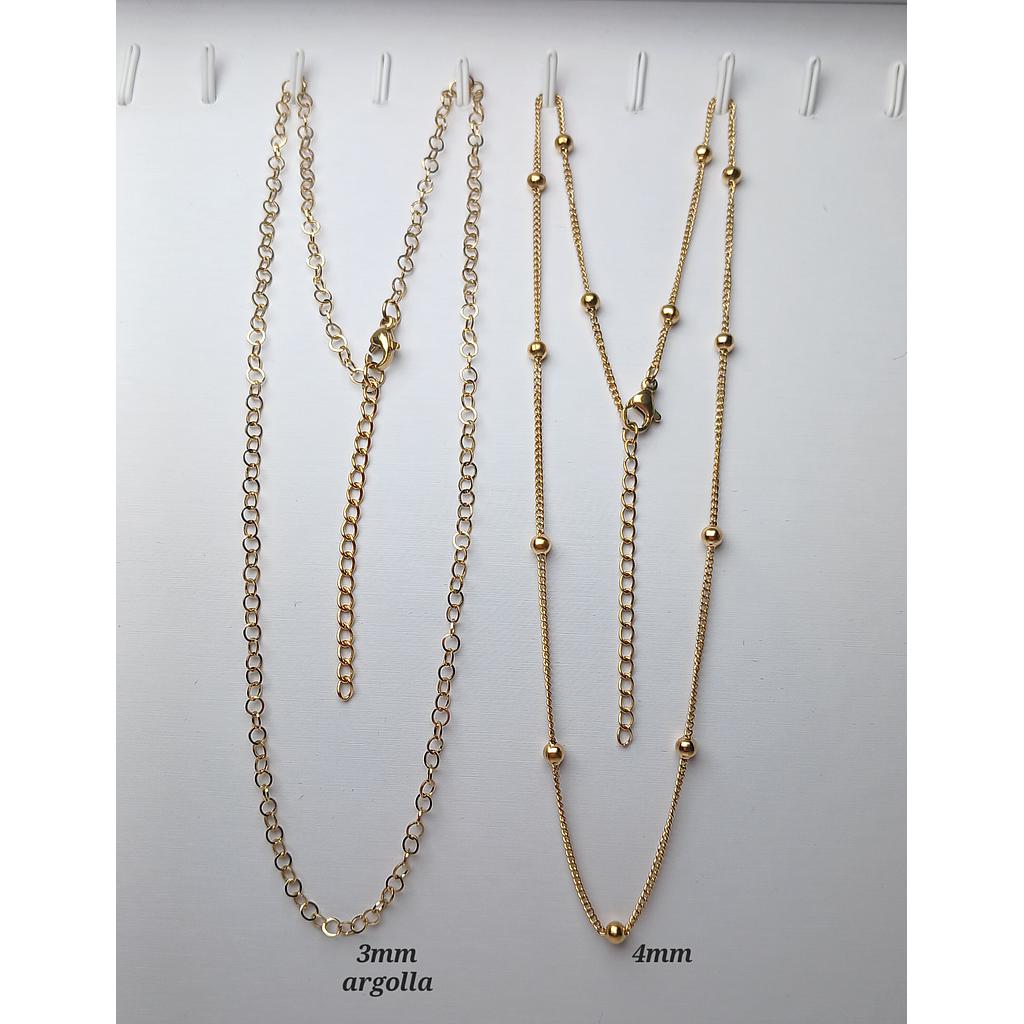 CADENAS TERMINADAS DE ACERO 45+5CM