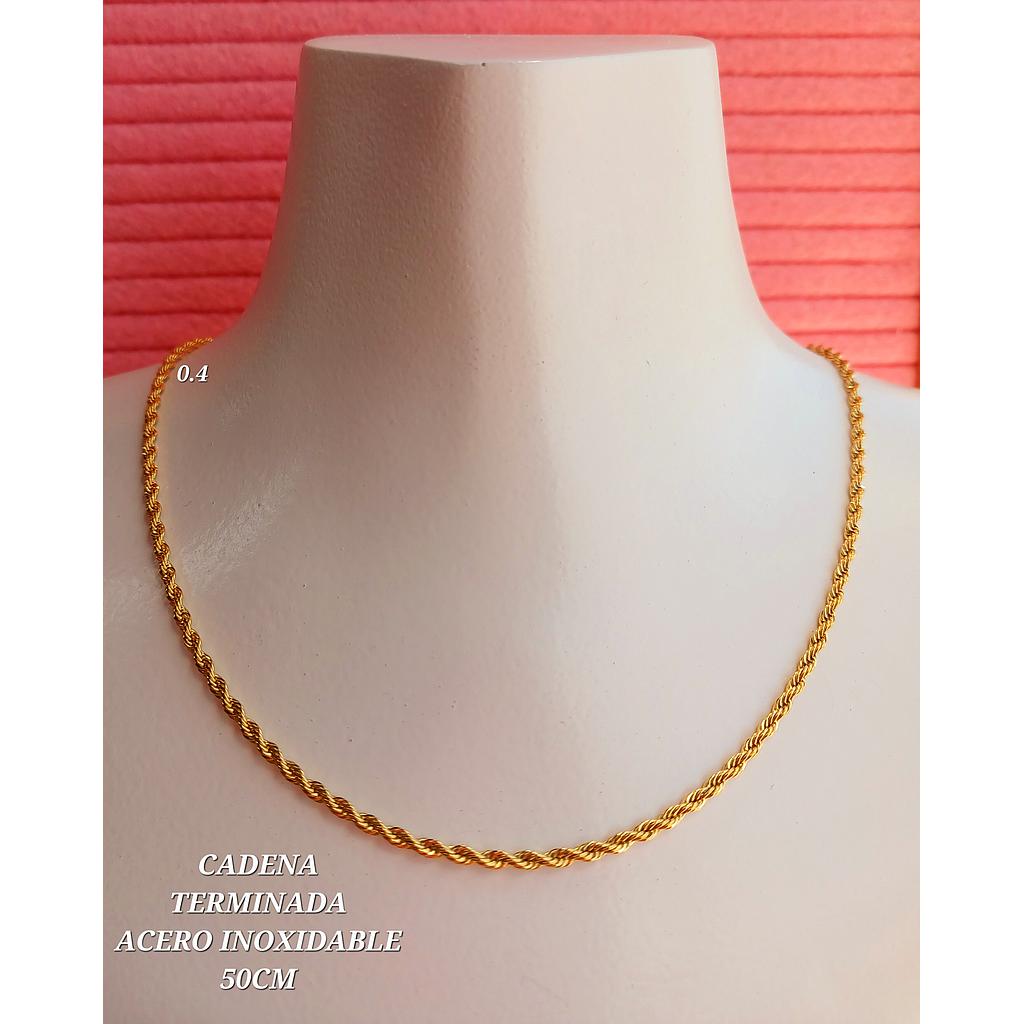 CADENA TERMINADA DE ACERO 50CM